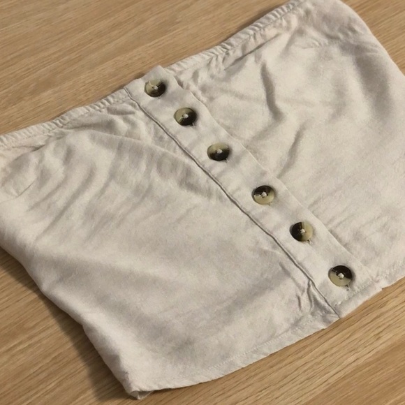 Revolve L’Academie Button Up Strapless Top, XS - Picture 8 of 9